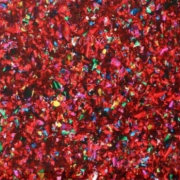 Abstract Red Glitter Hard Acrylic Clutch Bag Box Purse Multi Confetti Crossbody - Picture 3 of 11